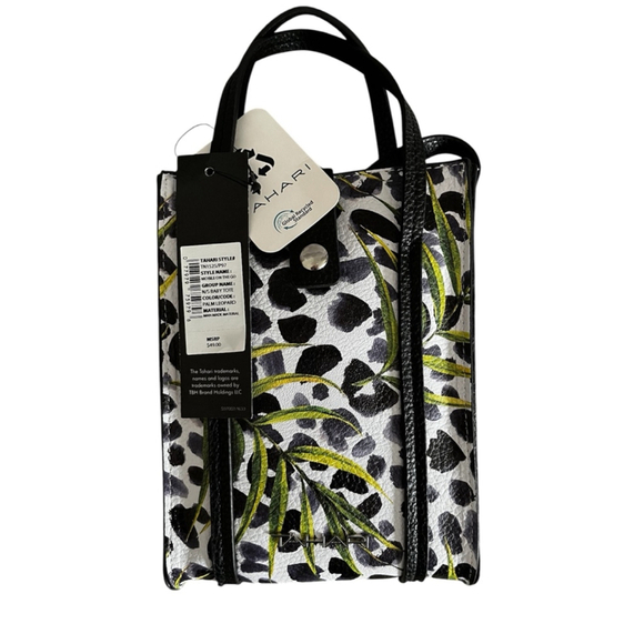 Tahari Handbags - Tahari Micro On The Go NWT Palm Leopard Print Bag